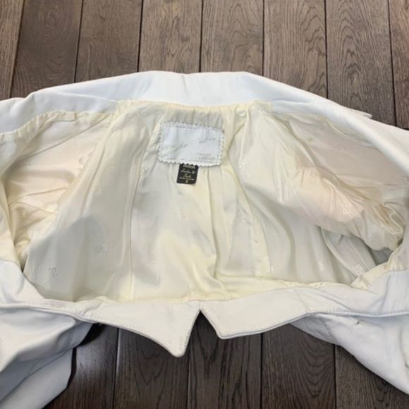 Vintage 1980s super cropped classic motorcycle jacket. 80's retro real leather - Picture 7 of 11